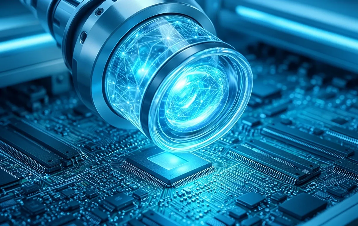 Technical instrumentation representing AI transparency
